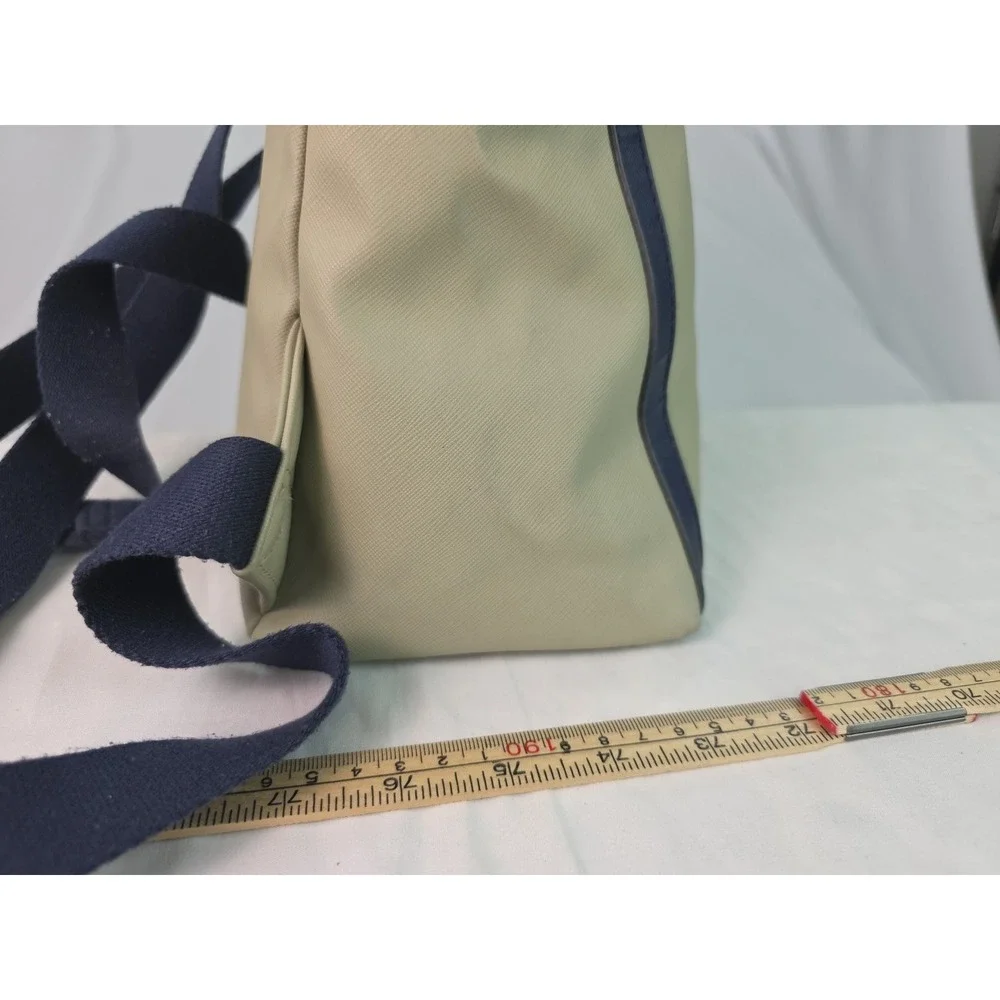 Tommy Hilfiger Cream and Navy Leather Backpack